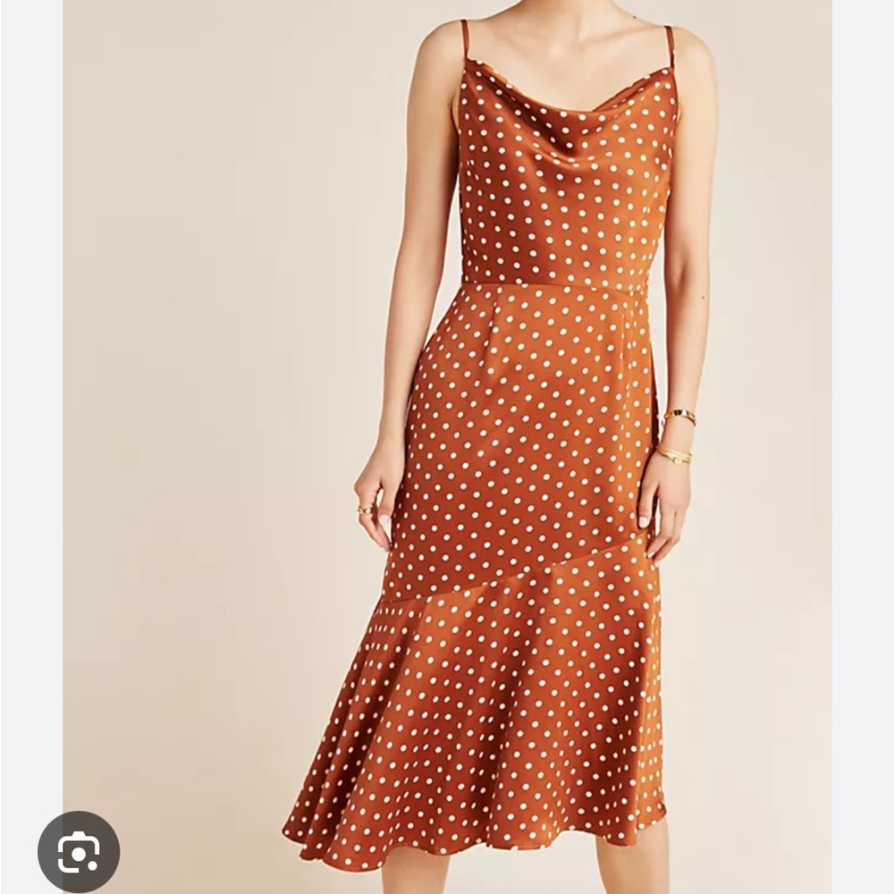 Slip Polka Dot Dress from Anthropologie JOA fall wedding size xs